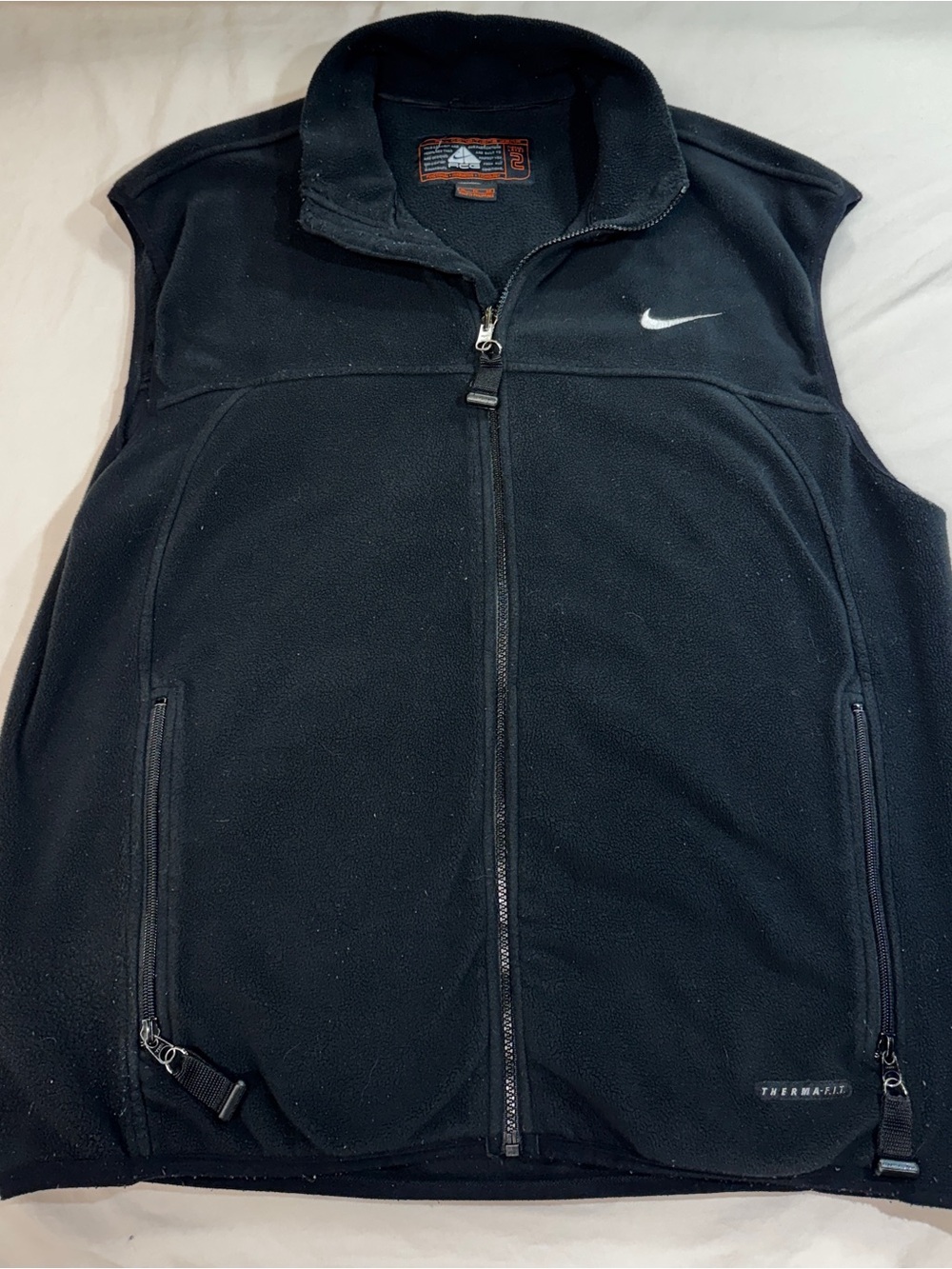 Vintage 90sNike ACG Thermal Layer 2 Fleece Vest Jacket Black Men’s Size XL